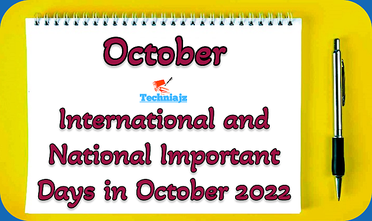 International and National Days in October