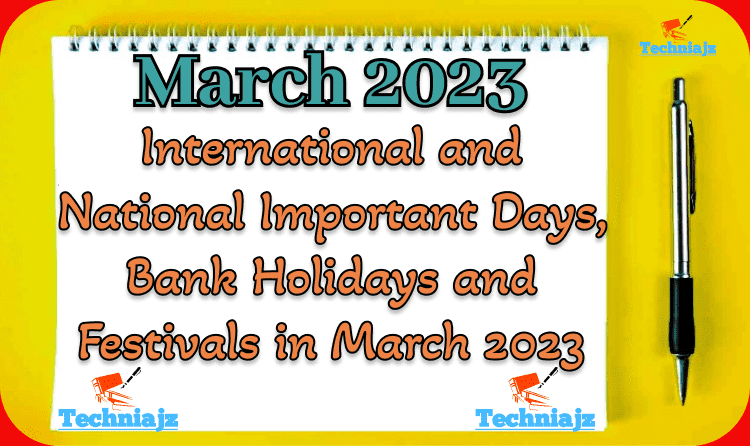 Important Days in March 2023