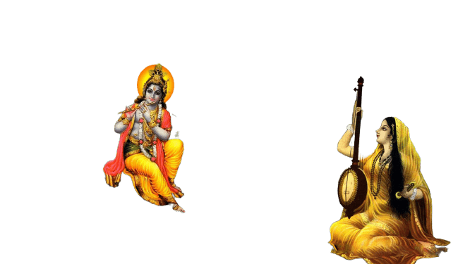 Krishna and Meera Bai Image