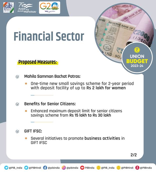 Union Budget 2023-24 Financial Sectors