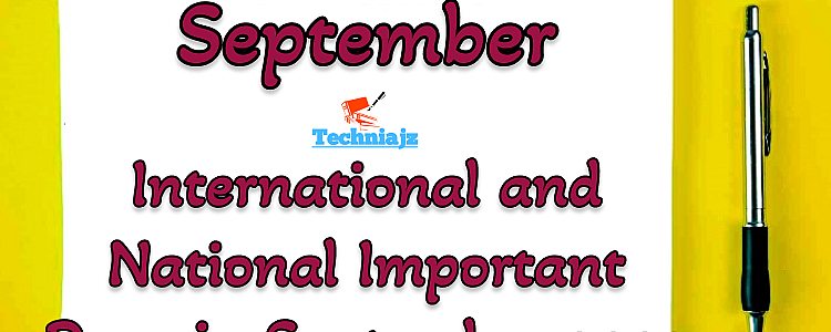 International and National Important Days in September 2022