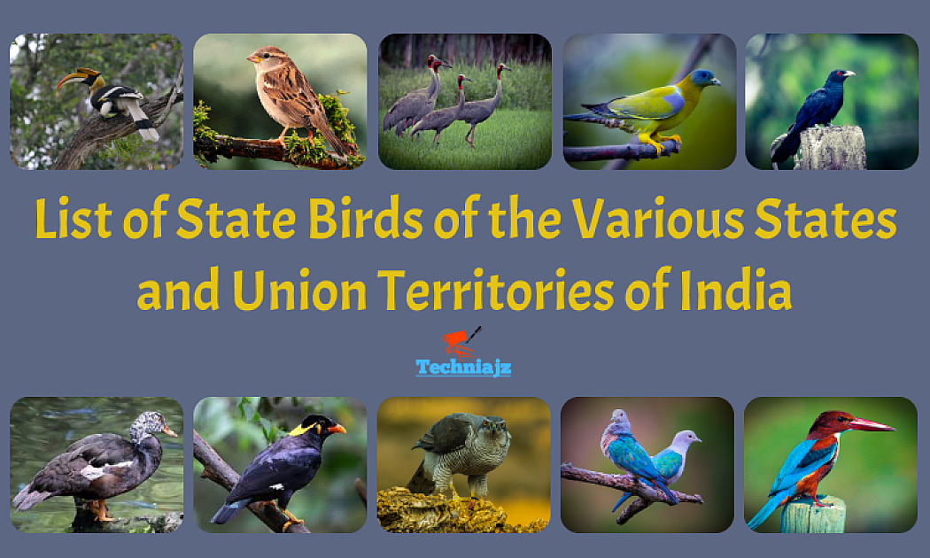 List of State Birds of the Various States and Union Territories of India