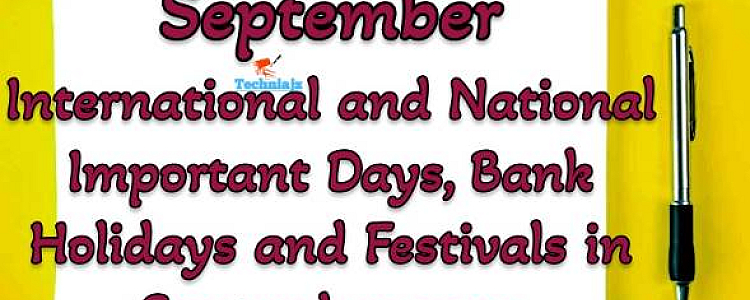 International, National Important Days, Bank Holidays, and Festivals in September 2023